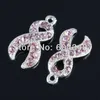 100 stks Zilver kleur Roze Kristal Strass Lint Borstkanker AWARENESS Charms Dangle Kralen Hanger Sieraden Findings311x