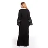Vêtements ethniques Robe de femme musulmane à manches pétales Plus Taille Longue Broderie Slim Fit Mode Abaya