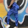 Tieb barwnik fitness Leggins Spodnie jogi bezproblemowe sportowe legginsy push upnie kobiety oddychające rajstopy w talii trening gym
