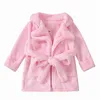 born Baby Robes CFlannel Solid ColorSleep Bathrobe Gown Sleepwear Pocket Infantil Bath Towel Kids Baby Boys Girls Clothes 240108