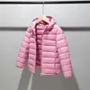 Enfants 214 ans doudoune en coton vêtements pour garçons filles rembourré enfants polaire manteaux à capuche P5076 240108