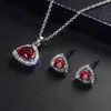 Кристалл 22 дизайна модные бриллиантовые серьги и ожерелья комплекты ювелирных изделий из нержавеющей стали ожерелье женские