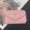 2024 vrouw heren portemonnee designer portemonnee portemonnee lange portefeuilles luxe kaarthouder mannen clutch bag Ritsvak 5A