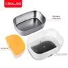 XEOLEO Electric Heating Lunch Box Car Home Portable Stainless Steel Liner Insulation Container Cutlery Set Bento Mini Rice 240109