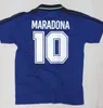 1994 Rétro Argentine Soccer Jerseys Hommes Kit Classique Maradona Vintage Football Shirt Messis RIQUELME CRESPO TEVEZ ORTEGA BATISTUTA