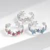 Bagues de cluster PANJBJ 925 Sterling Silver Drip Glaze Star Bague pour femmes fille cadeau géométrie conception irrégulière bijoux polyvalents goutte