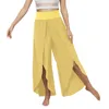 Women's Pants Women Wide Leg Flowy Split High Waisted Hippie Boho Beachwear Plus Size Palazzo Street Skirt