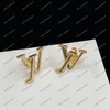 Altın Full Fulmond Charm Saplama Küpe Tasarımcı Mektubu Küpe Paslanmaz Çelik Aretes ORECCHINI KULLARAK KADIN KADIN PARTİ PARTİ Düğün Hediye Nişan Mücevher