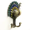 Peacock Curtain Hook Hook ścienne Alintage Vintage Peacock Antique Wall Hangers