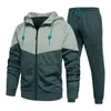 Herrspår 2024 Vår- och höstsäsongen stor storlek Casual Sports Set Hooded