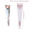 Подарочная упаковка, 20 шт./компл., упаковочная сумка с розой, упаковочная бумага с одним цветком, свадебные цветочные посылки