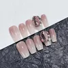 False Nails Emmabeauty Purple Exquisite Short T Removable Reusable High Quality Handmade Press On With Elegant Style.No.24808