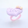 Version Children Korean Cartoon Princess Girl Heart Jewelry Toy Love Opening Ring Box