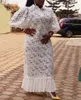 Robes africaines élégantes de grande taille pour femmes, Sexy Dashiki en dentelle, robe de soirée de mariage, caftan musulman Maxi, robe africaine M4XL 240109