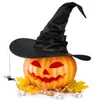 Berets Vintage Pleated Witch Hat Halloween For Creative Wizard All-match Cosplay Dress Up Outdoor Par