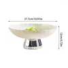 Bowls Fruit Bowl 10.9Inch Large Organizer With Draining Hole Decorative And Vegetable Holder Removable Pedestal