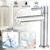 Bathroom Sink Faucets Black Faucet Single Cold Water Basin Tap Stainless Steel Paint Deck Mounted Hole Tapware