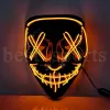 Halloween Horror Mask Cosplay Led Mask Light up EL Wire Scary Glow In Dark Masque Festival ZZ