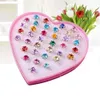 Kinderen Kinderen Baby Speelgoed Diamant Aankleden Fantasiespel Ringen met Love Box mix Kleur