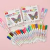 Marqueurs à paillettes acryliques 12/24 couleurs, stylos de peinture pour peinture, Scrapbooking, bricolage, fabrication artisanale, fournitures d'art, fabrication de cartes, coloriage. 240108