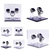 Caixas de jóias 3 Slot Championship Ring Display Case Box Baseball Softball Drop Delivery Embalagem Ot3Yi