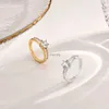 Anillos de racimo Vnox Bling Cubic Zirconia Anillos de compromiso para mujer Lujo CZ Piedra Amor Promesa Anillo de boda Regalos de cumpleaños del día de San Valentín YQ240109