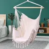 Lägermöbler Tassel Hammock Chair Kids Swing Bed Inhoor Outdoor Swinging Hanging 150 kg lastkapacitet för resor