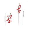 Dekorativa blommor 587C Spring Plum Blossom Bouquet Branch Silk Flower Artificial For Wedding