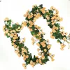 Dekorativa blommor 69heads Artificial Rose Vines Silk Flower Fake Wreath Garland Decor Home Garden Christmas Wedding Decoration