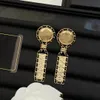 Boucles d'oreilles de créateur de luxe pour femmes, bijoux de charme rétro, cerceau en or, accessoires Vintage, cadeaux en forme de cœur 92