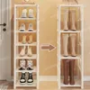 Organizador de armazenamento de rack de sapato dobrado 48 camadas de canto de parede que economizam espaço para armário 240109