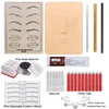 Machine microblading kit beginners wenkbrauw permanente make -up set tattoo handmatige pen 3d oefening huidpigment inkten voor startmogelijkheden levering