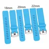 Watch Bands 5 Colors Watchband 18 20 22mm Silicone Rubber Band Women Men Waterproof Sports Strap Metal Buckle Quick Release Spring Bar