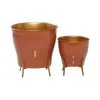 Pots for Plants Indoor Outdoor Metal Planter With Removable Stand 2 Count Garden Planters Supplies Home 240109