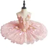 Bühne tragen Rosa Fee Puppe Professionelle Ballett Tutu Pfannkuchen Für Mädchen Tüll Platte Leistung Tutus Frauen Kostüm