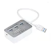 3.0 USB Splitter 3 Bağlantı Noktaları Ekstansör Çoklu Uzatma Çoklu 0 SD Kart Okuyucu PC için USB3.0 Genişletici