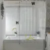 Alta clara cortina de chuveiro à prova dwaterproof água cortinas transparentes forro mofo plástico banho com ganchos casa peva decoração do banheiro 240108