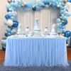 Saia de mesa de tule de malha dourada de alta qualidade decoração de festa de ano de casamento capa de suprimentos el 240108 240118