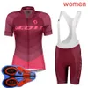 Womens scott equipe camisa de ciclismo terno 2021 verão mangas curtas mountain bike outfits respirável corrida roupas uniforme bicicleta y2253