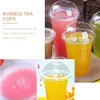 30 Sets Disposable Party Cups Plastic Dome Tea Mug Lid Ice Cream Kids 240108