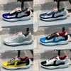 Chaussure décontractée de luxe America's Cup Baskets en cuir Tissu de vélo Tissu à lacets Semelle en caoutchouc Semelle en caoutchouc Hommes Chaussures de sport basses en cuir de veau blanc Baskets noires B30 Chaussure