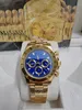 Con scatola originale Orologio di alta qualità 40mm 116503 116508 116509 116519 116523 Zaffiro 18 carati Oro blu Nessun cronografo meccanico automatico da uomo 01