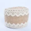 Party Decoration 5cm Bredd Burlap Ribbon Vintage Wedding Centerpieces Sisal Lace Trim Jute Hessian Rustic Event Decor Supplies