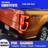 Auto Styling Achterlicht Montage Richtingaanwijzer Rem Achteruit Inparkeren Running Lights Voor Ford Ranger T6 Led-achterlicht 12-20 Verlichting Auto Deel