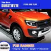 Фара автомобиля для Ford Ranger T6, светодиодная фара 12-14 DRL, дневные ходовые огни, динамический стример, индикатор указателя поворота, передние фары