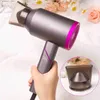 Hårtorkar Angenil Professional Salon Negative Joner Blow Dryer 1800W för snabb torkning Portabel för resor 3 Uppvärmning 2 Speed ​​Cool Button Q240109