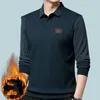 Men's Polos Pullover Turn-down Collar Striped Patchwork Button Lantern Long Sleeve Undershirt T-shirt Casual Formal Office Lady Tops