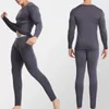 Men's Thermal Underwear Winter Men For Women Sets Long Johns Warm Solid Soft Casual Velvet Plush Top With Pants Thick Ski Homewear