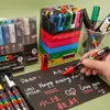 Uni Posca Paintマーカーセット水ベースのアクリルアートペインティングペンロックセラミックガラスカンバスムグウッドクラフト240108