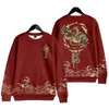 سنة Dragon Graphic Sweatshirts العرقية الصينية الملابس الصينية الحمراء الهيب هوب 3D المطبوعة المطبوعة.